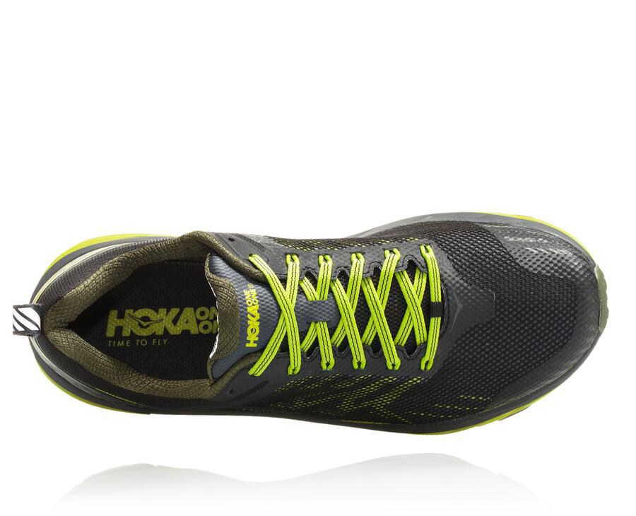 Hoka Australia One One Challenger ATR 5 - Mens Trail Shoes Black/Green - ZOFWP-2147